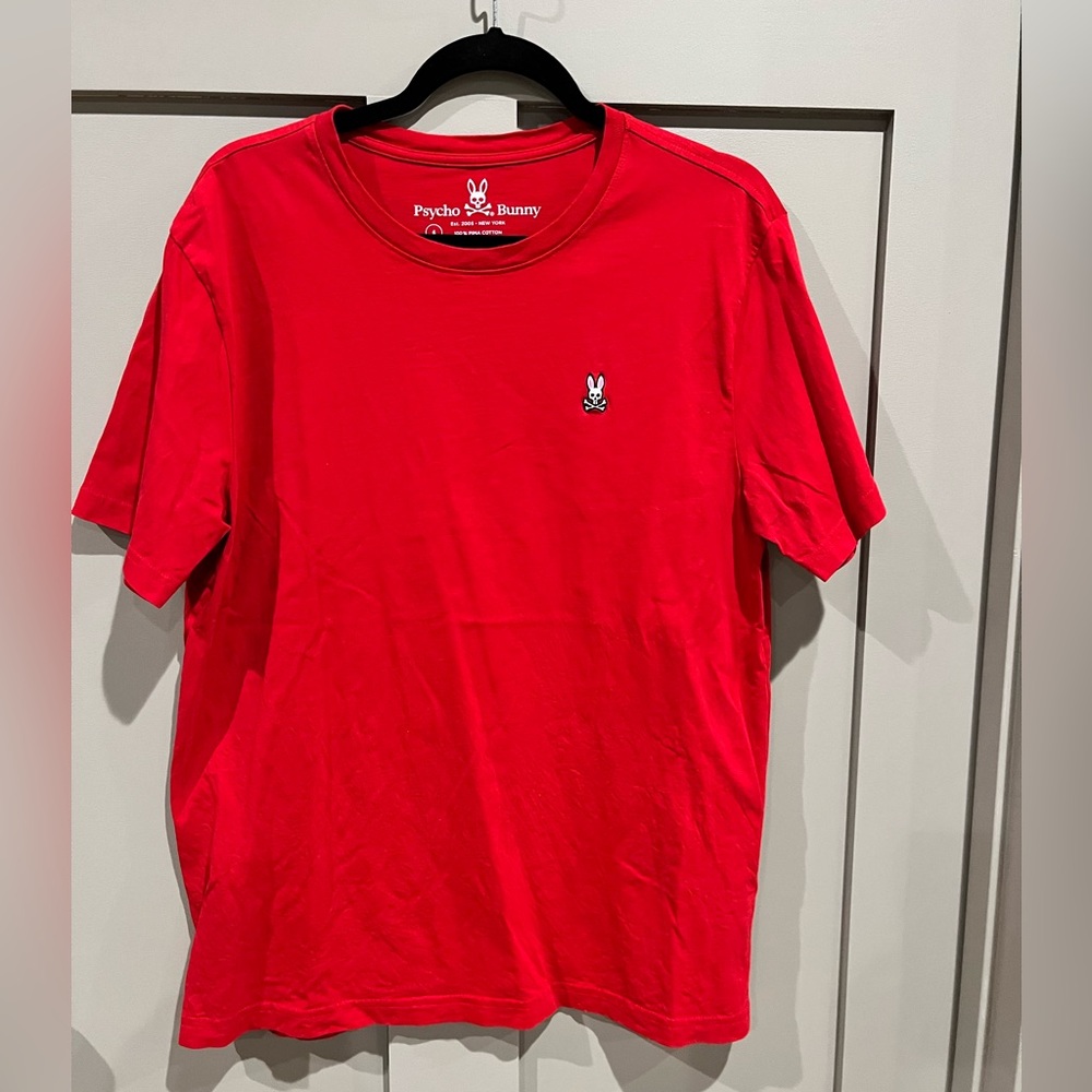 Psycho Bunny Men's Bold Red Short Sleeve Tee